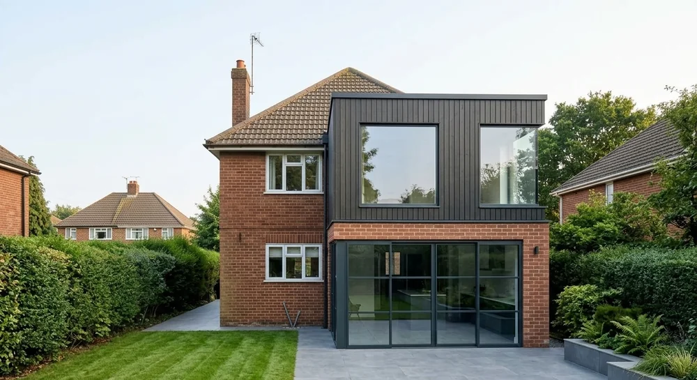 Double-storey extension in Wolverhampton — finished extension